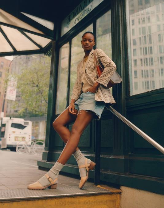 schoenen woestijn kameel ZVH62696 Madewell de claudie lugsole mary jane vrouwen