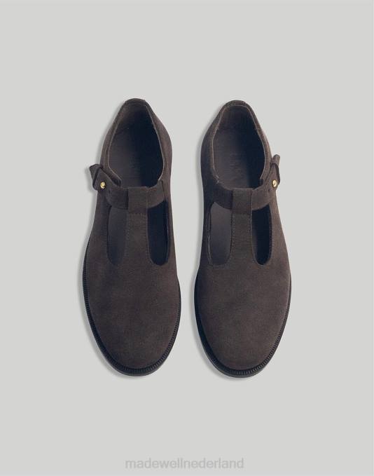 schoenen bruin ZVH62193 Madewell saja loafers met t-bar vrouwen