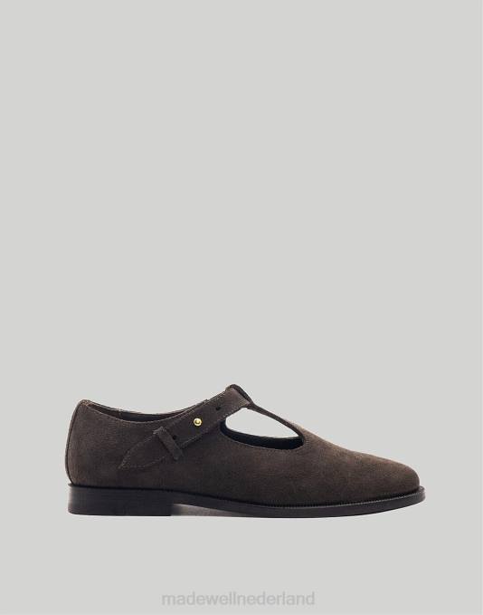 schoenen bruin ZVH62193 Madewell saja loafers met t-bar vrouwen