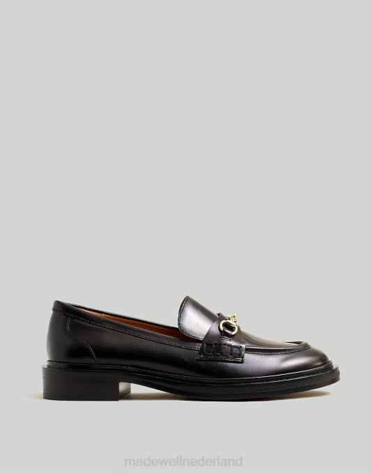 schoenen echt zwart ZVH62662 Madewell de vernon bit hardware loafer van leer vrouwen