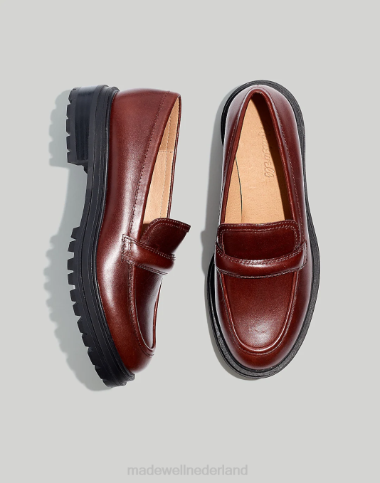 schoenen echt zwart ZVH62667 Madewell de bradley loafer met lugsole van leer vrouwen