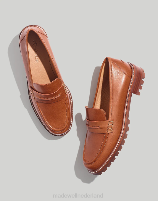 schoenen gedroogde esdoorn ZVH62672 Madewell de corinne loafer met lugsole vrouwen