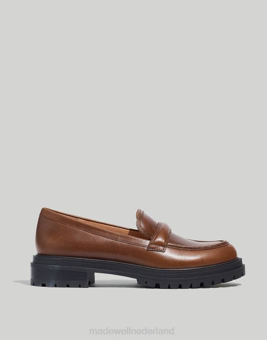 schoenen stal ZVH62669 Madewell de bradley loafer met lugsole van leer vrouwen