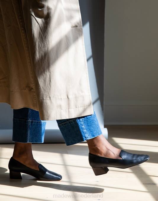 schoenen steenkool ZVH61577 Madewell huma blanco charlie loafers met hak vrouwen