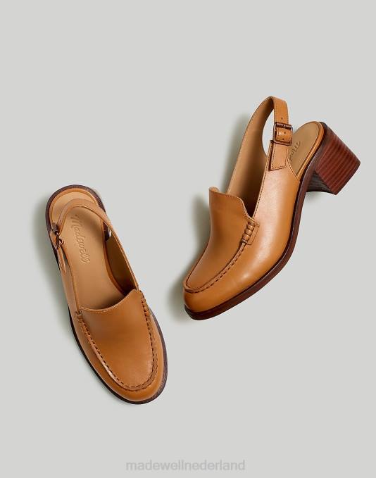 schoenen woestijn kameel ZVH62695 Madewell de mervin slingback loafer vrouwen