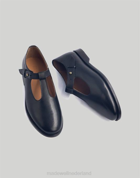 schoenen zwart ZVH62195 Madewell saja loafers met t-bar vrouwen