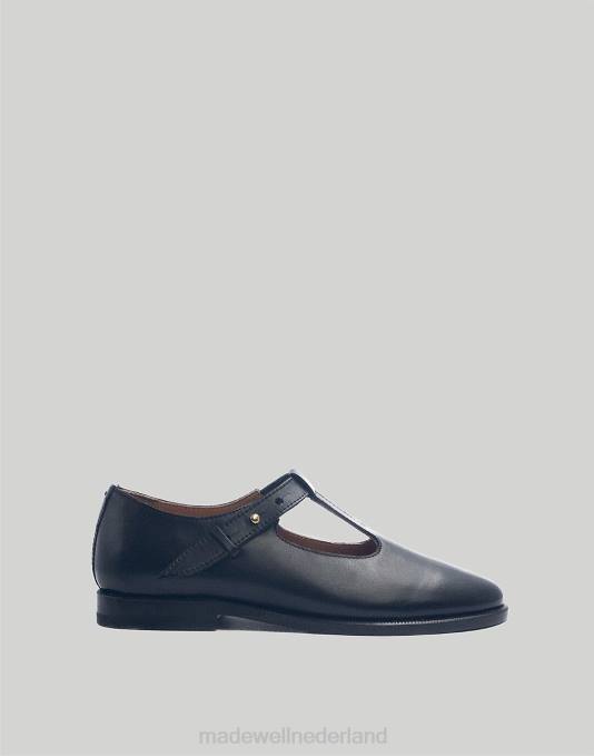 schoenen zwart ZVH62195 Madewell saja loafers met t-bar vrouwen