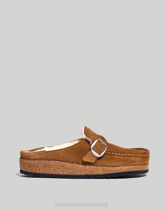 schoenen zwart suède/scheren ZVH62680 Madewell Birkenstock suède klompen met gesp vrouwen