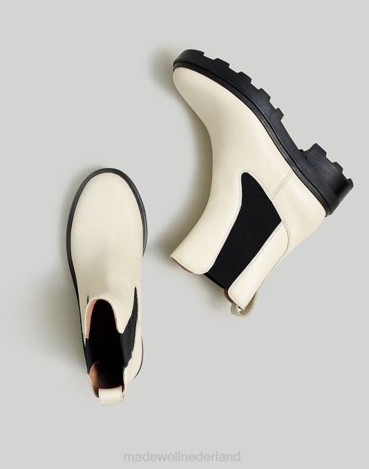 schoenen bleek perkament ZVH62604 Madewell de Wyckoff Chelsea-laars met lugsole vrouwen