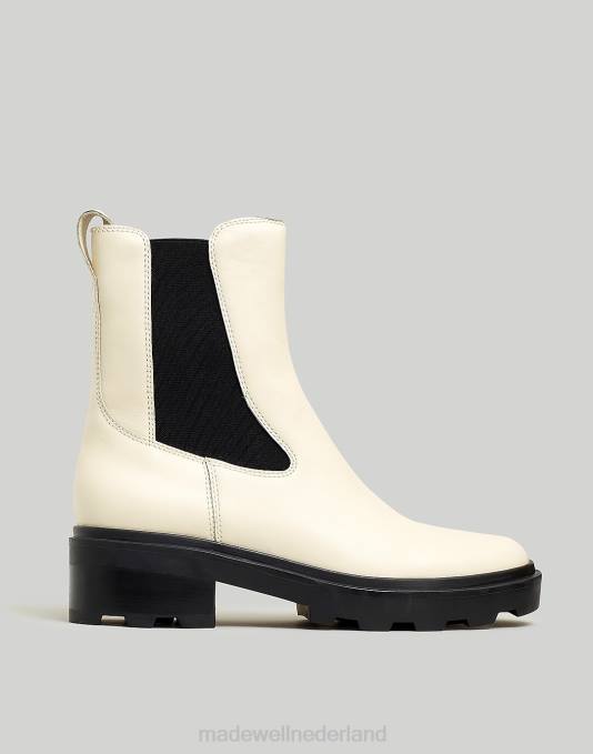 schoenen bleek perkament ZVH62604 Madewell de Wyckoff Chelsea-laars met lugsole vrouwen