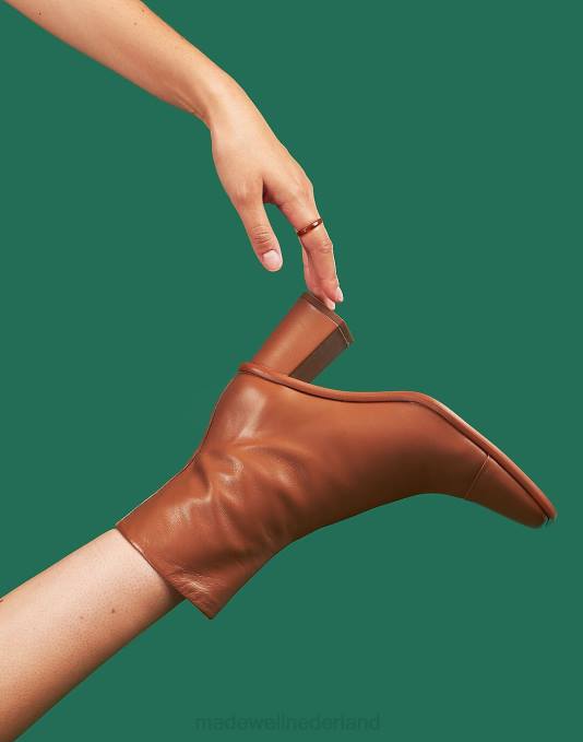 schoenen bruinen ZVH61835 Madewell maguire leren avila enkellaarzen vrouwen