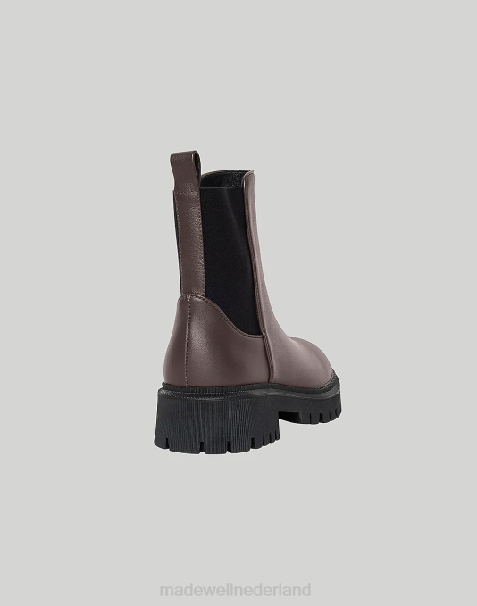 schoenen chocolade ZVH61659 Madewell opzettelijk blanco geleide laars met nokkenzool vrouwen