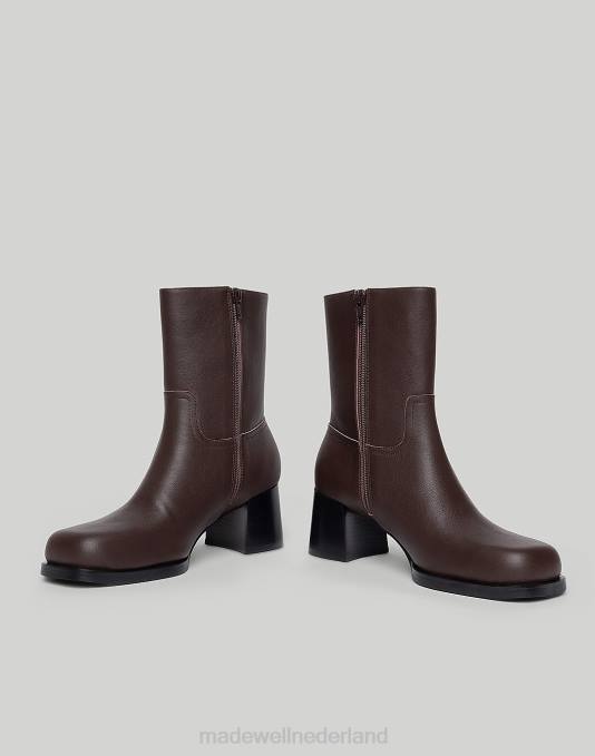 schoenen chocolade ZVH61667 Madewell opzettelijk blanco vico-laars met hak vrouwen