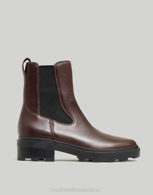 schoenen echt zwart ZVH62602 Madewell de Wyckoff Chelsea-laars met lugsole vrouwen