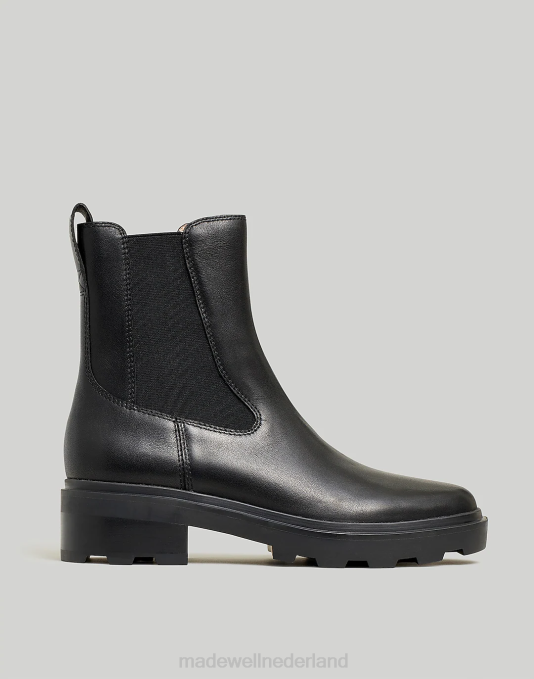 schoenen echt zwart ZVH62603 Madewell de Wyckoff Chelsea-laars met lugsole vrouwen