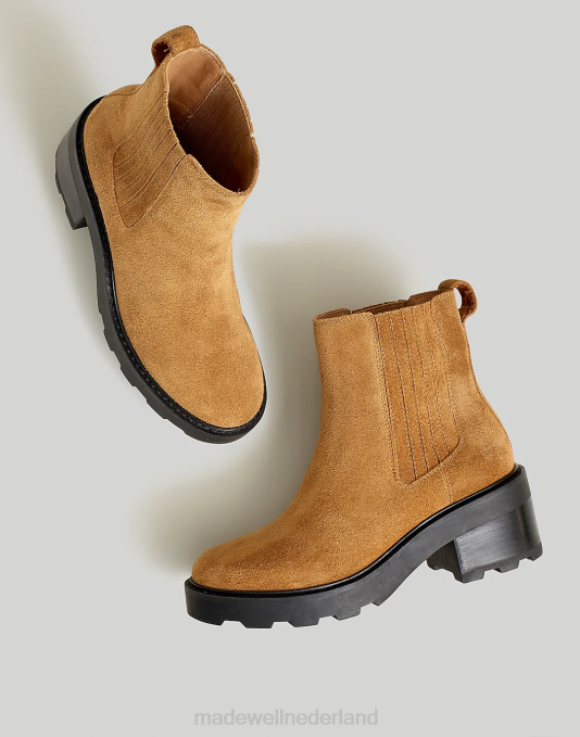 schoenen toffee ZVH62609 Madewell de gwenda platform enkellaars vrouwen