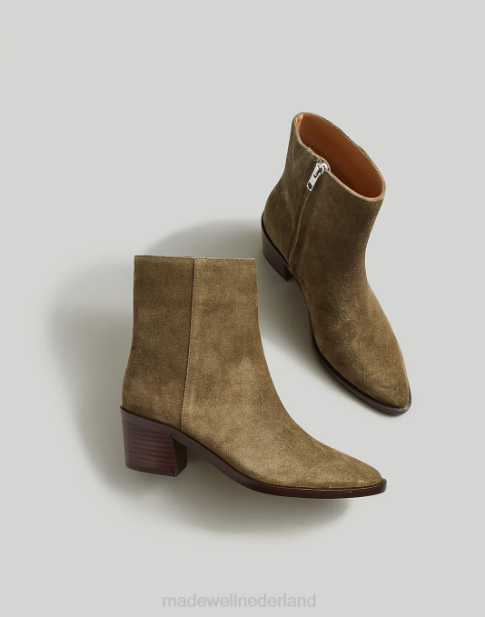 schoenen verbrande olijf ZVH62633 Madewell de darcy enkellaars vrouwen