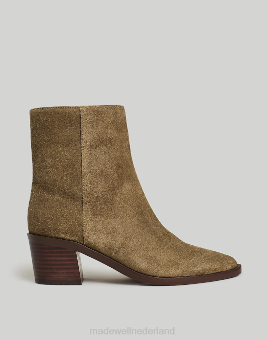 schoenen verbrande olijf ZVH62633 Madewell de darcy enkellaars vrouwen