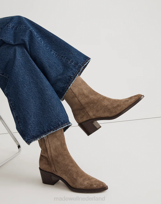 schoenen verbrande olijf ZVH62633 Madewell de darcy enkellaars vrouwen