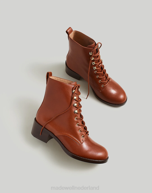 schoenen warme kaneel ZVH62611 Madewell de patti veterlaars vrouwen