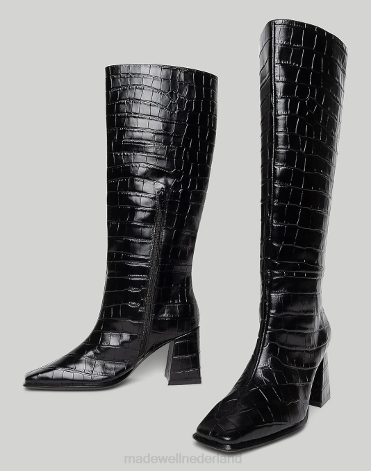 schoenen zwart ZVH61650 Madewell opzettelijk blanco tgif kniehoge laars vrouwen