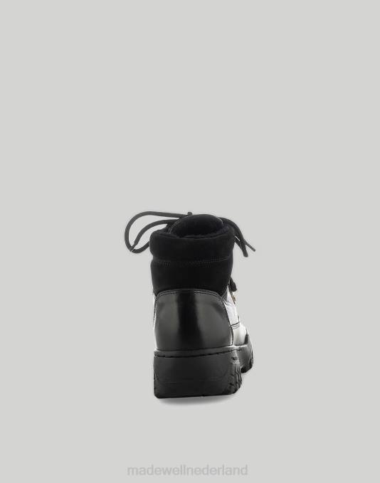 schoenen zwart ZVH62408 Madewell houten iris track leer vrouwen