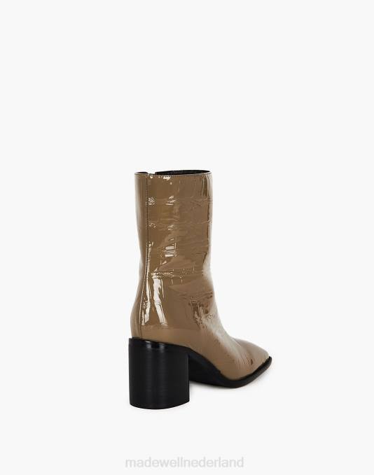 schoenen zwart ZVH62623 Madewell opzettelijk blanco lederen contourlaarzen vrouwen