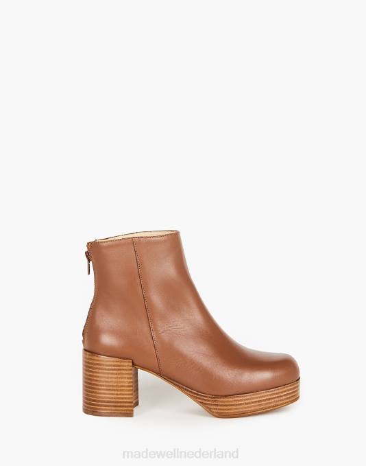 schoenen zwart ZVH62624 Madewell opzettelijk blanco lederen speedplatformlaarzen vrouwen