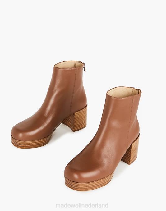 schoenen zwart ZVH62624 Madewell opzettelijk blanco lederen speedplatformlaarzen vrouwen