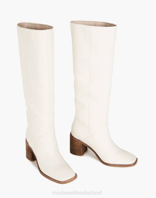 schoenen zwart ZVH62648 Madewell opzettelijk blanco leren coucou hoge laarzen vrouwen