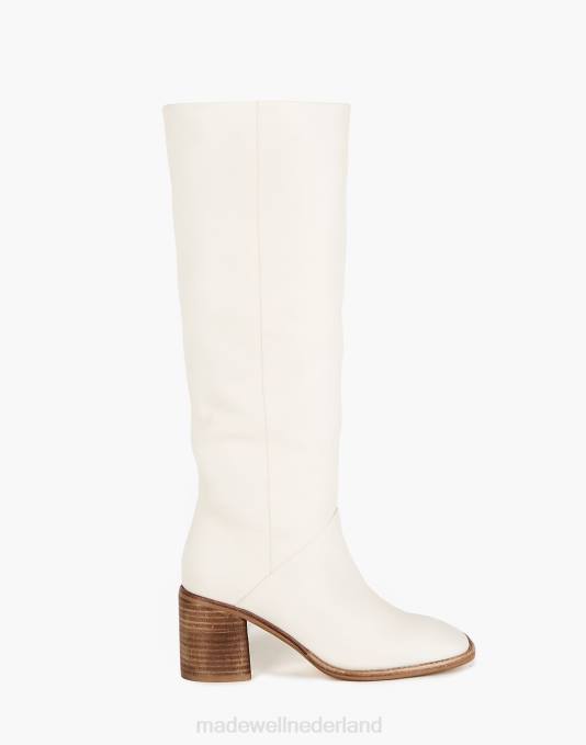 schoenen zwart ZVH62648 Madewell opzettelijk blanco leren coucou hoge laarzen vrouwen
