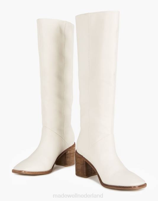 schoenen zwart ZVH62648 Madewell opzettelijk blanco leren coucou hoge laarzen vrouwen