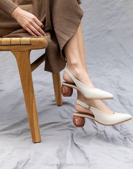schoenen bot ZVH61583 Madewell huma blanco canela slingback pumps vrouwen