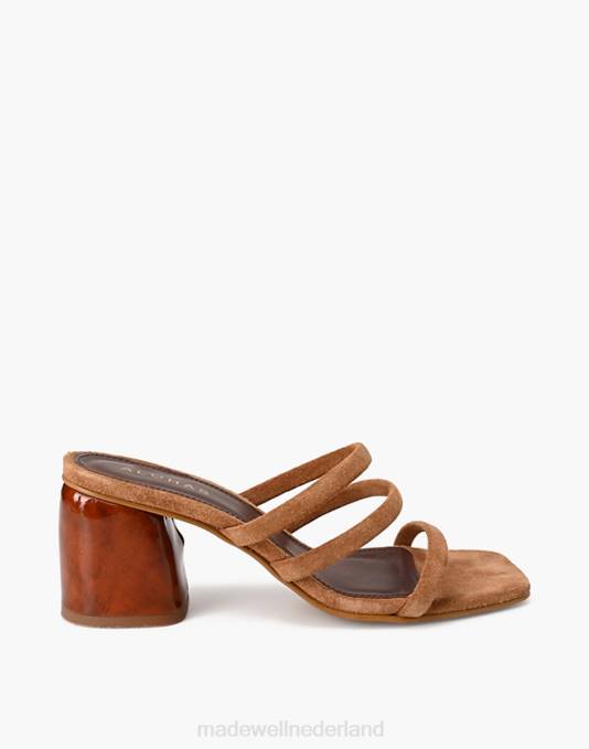 schoenen bruin ZVH62742 Madewell Alohas suède Indiana sandalen met blokhak vrouwen
