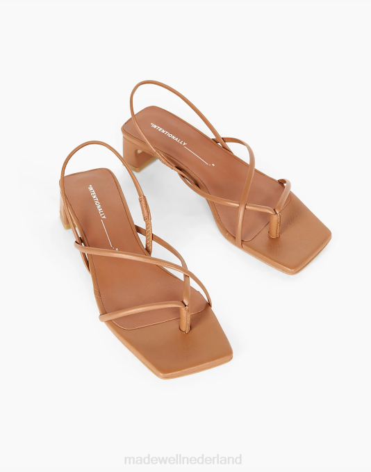schoenen bruinen ZVH61671 Madewell opzettelijk blanco leren freya-sandalen vrouwen