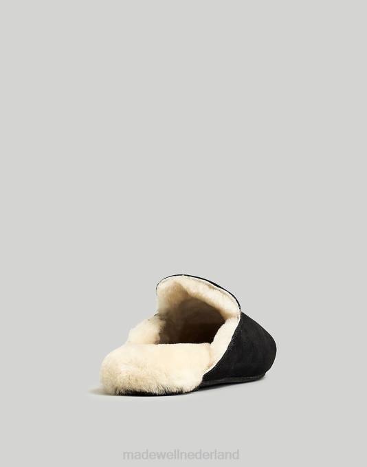 schoenen echt zwart ZVH62764 Madewell de ezra pantoffel van suède vrouwen