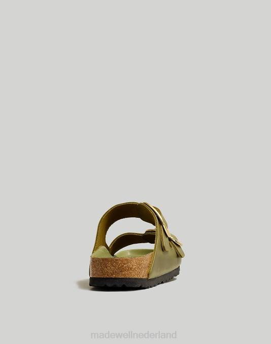 schoenen groene olijf ZVH61265 Madewell Birkenstock Arizona sandalen met grote gesp vrouwen