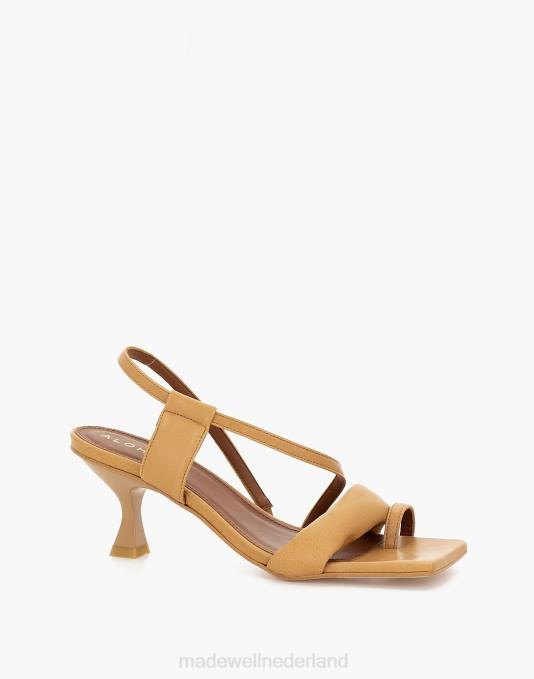 schoenen kameel ZVH62753 Madewell alohas leren asymmetrische sandalen vrouwen