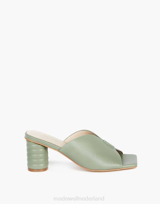 schoenen licht groen ZVH62737 Madewell opzettelijk blanco leren kamika-muiltjes vrouwen