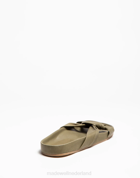 schoenen olijf ZVH61591 Madewell huma blanco leren cassie sandalen vrouwen