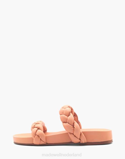 schoenen olijf ZVH62731 Madewell Kaanas Coco dikke gevlochten zwembadglijbanen vrouwen