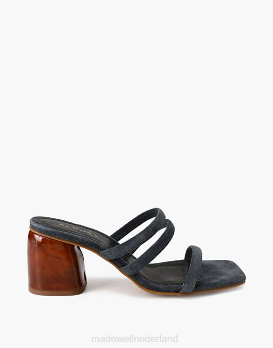 schoenen roze ZVH62747 Madewell Alohas suède Indiana sandalen met blokhak vrouwen