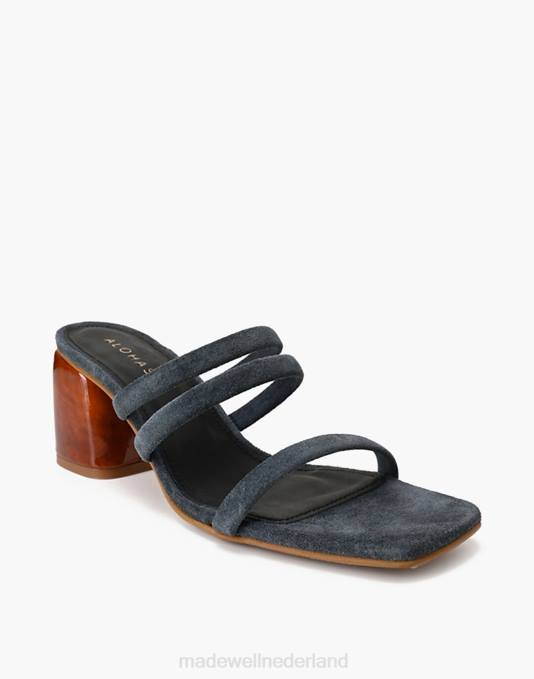 schoenen roze ZVH62747 Madewell Alohas suède Indiana sandalen met blokhak vrouwen