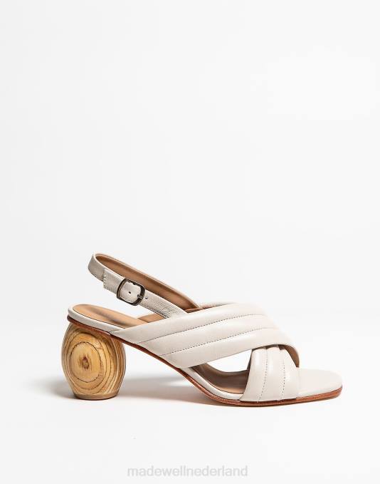 schoenen steenkool ZVH61588 Madewell Huma blanco leren Franny-sandalen vrouwen