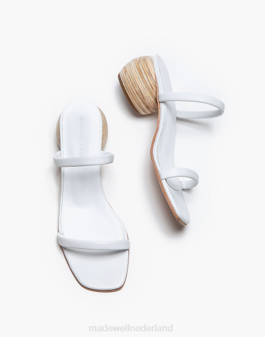 schoenen wit ZVH61589 Madewell huma blanco leren chachi sandalen vrouwen
