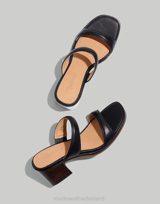 schoenen woestijn kameel ZVH62734 Madewell de saige leren sandaal met dubbele bandjes vrouwen