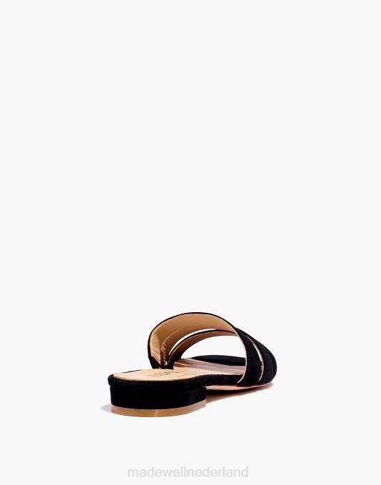 schoenen zwart ZVH61522 Madewell mevrouw schoenen x ik ben een kiezer suède cj-slipsandalen vrouwen