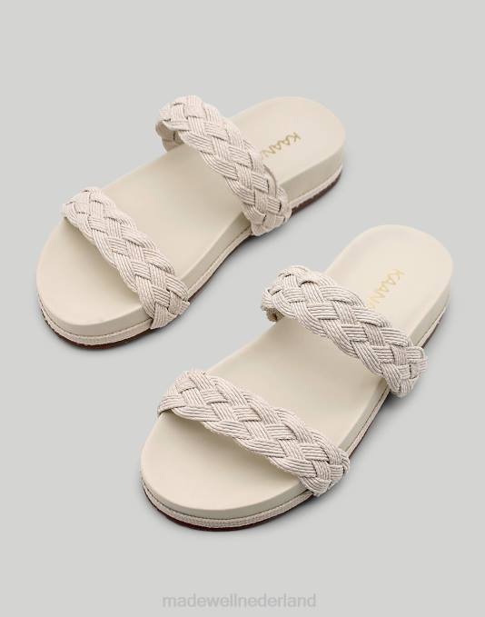 schoenen zwart ZVH61720 Madewell kaanas montezuma gevlochten zwembadglijbaan vrouwen