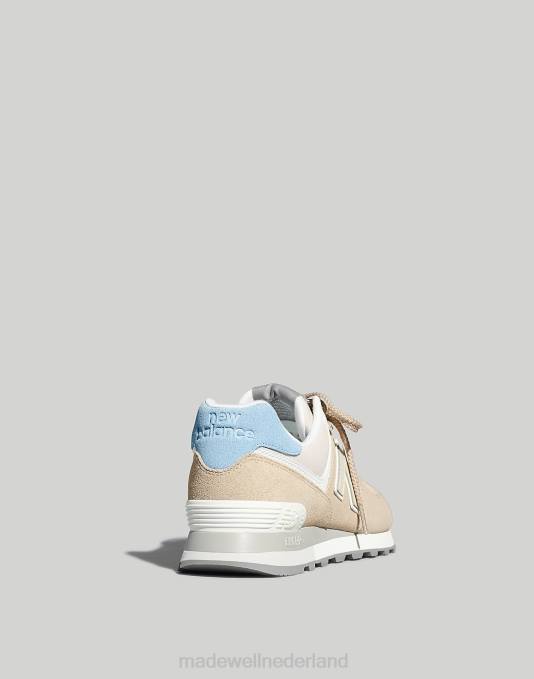 schoenen bruin/lichtblauw ZVH62021 Madewell new balance suède 574 sneakers vrouwen