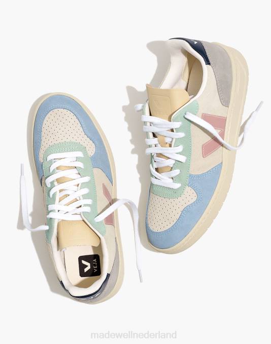 schoenen jade wit multico ZVH62379 Madewell Veja suède v-10 sneakers vrouwen